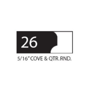 1" THICK COROB SHAPER CUTTER (5 / 16" COVE & QTR ROUND)
